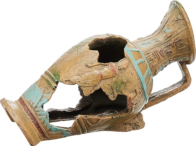Rosewood Blue Ribbon Egyptian Urn Fish Tank Aquatic Ornament