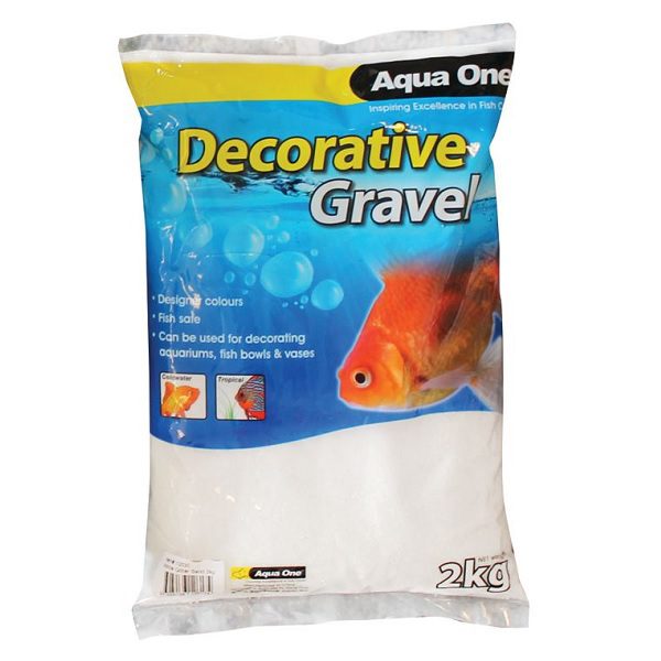 Aqua One White Glitter Aquarium Sand 2kg
