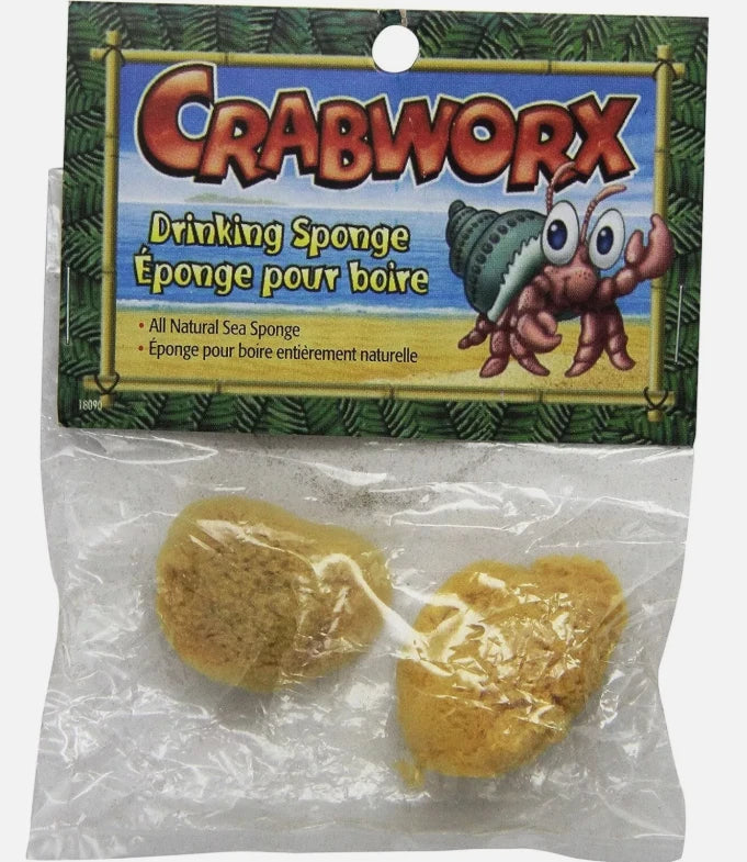 CRABWORX HERMIT CRAB DRINKING SPONGES (pack of 2)