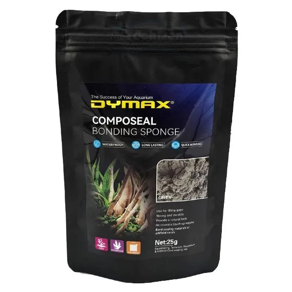 Dymax Composeal Dark Grey Bonding Sponge 25g for aquascaping
