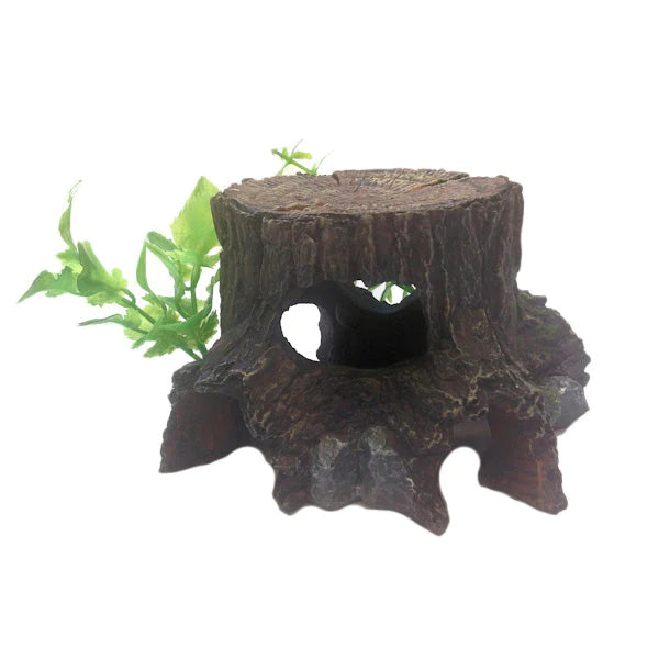 Betta Medium Tree Stump and Plants Aquarium Ornament