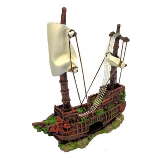 Medium Pirate Ship Aquarium Ornament