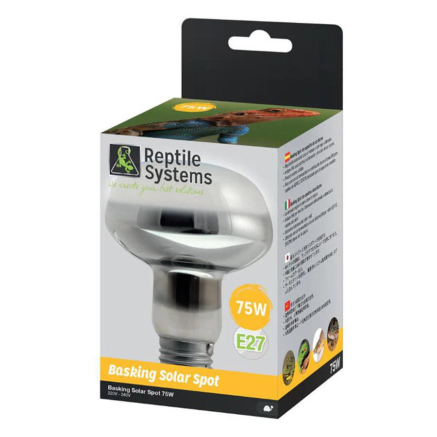 Reptile Systems Basking Spot Lamp 75w E27 – UVA Heat & Light Bulb for Reptiles