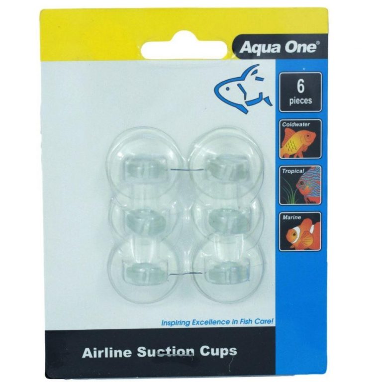 Aqua One airline suction cups with clips pack of 6