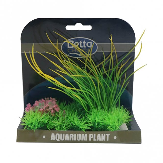 Betta Choice Medium Aquarium Fish Tank Plant Mat Decor – Green, Yellow & Pink