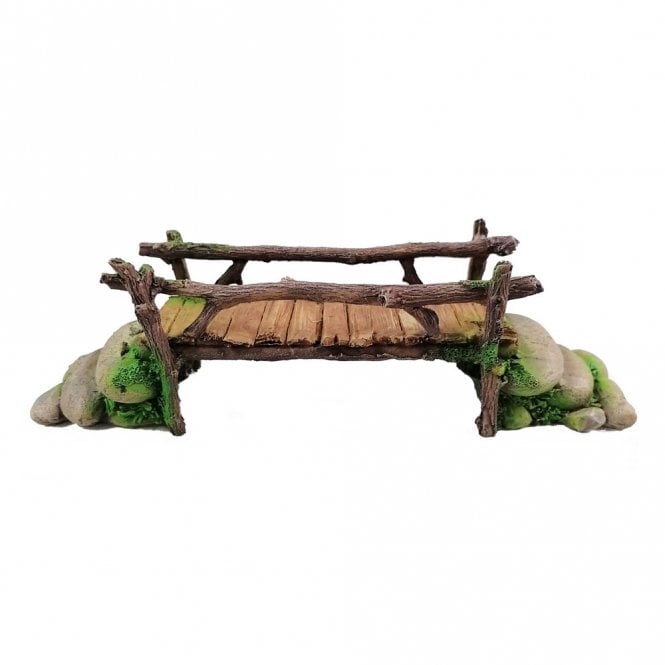 Aqua One Aquarium Fish Tank Rustic Wooden Bridge Ornament