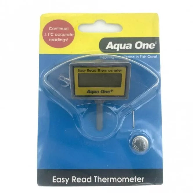 Aqua One Easy Read LCD In-Tank Thermometer Temperature Check Aquarium Fish Tank