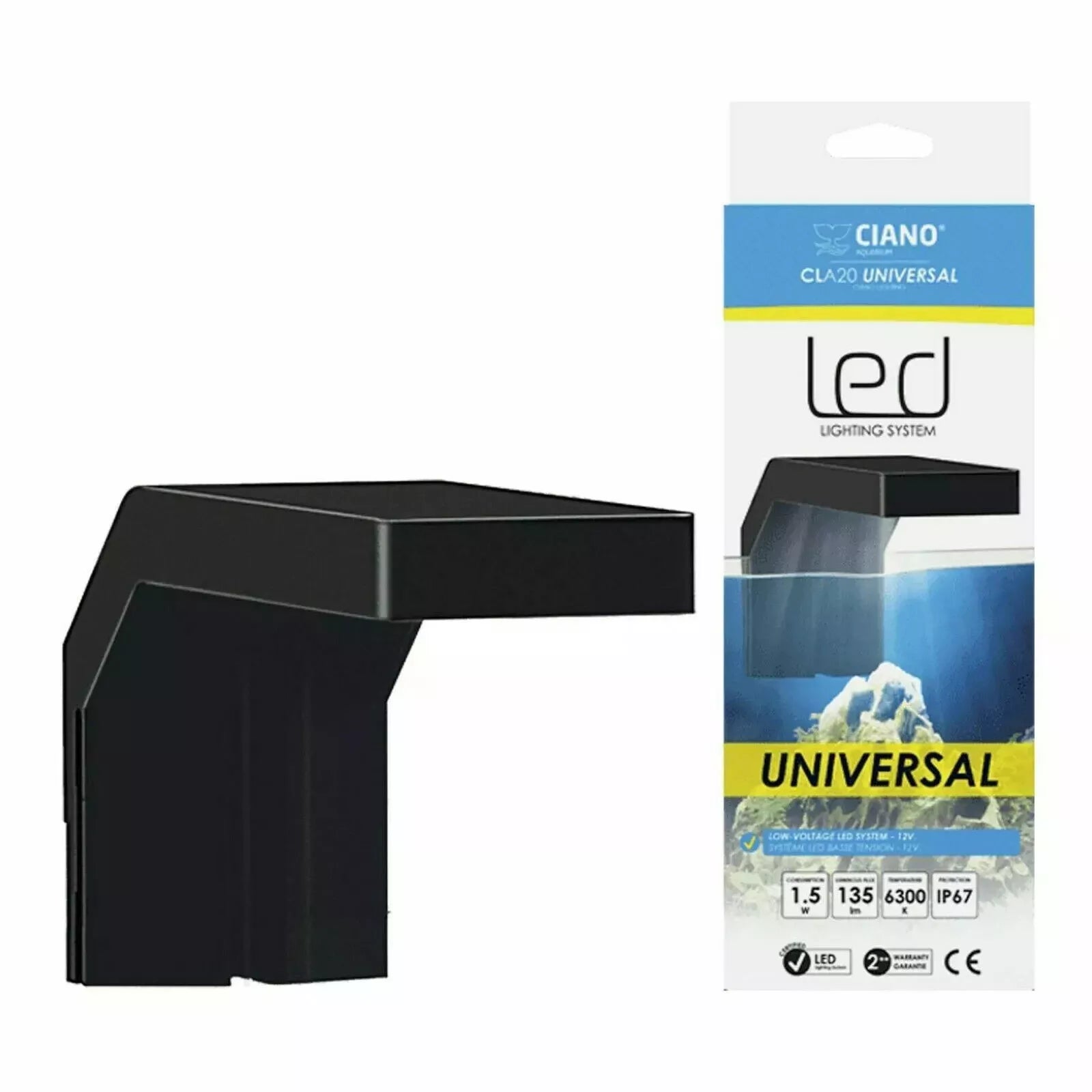 Ciano CLA20 Universal Slide On White LED Light Aquarium Fish Tank