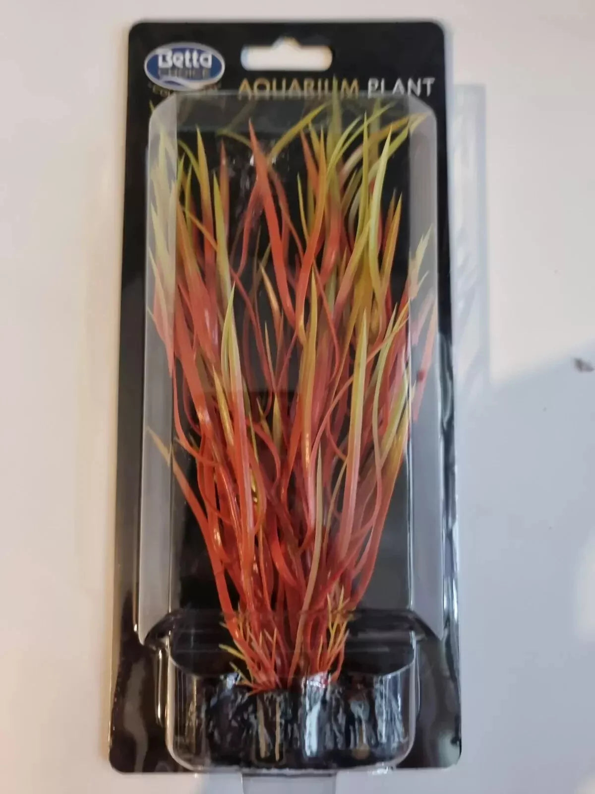 Betta Choice Plastic Red Green Plant Aquarium Fish Tank Decoration 20cm