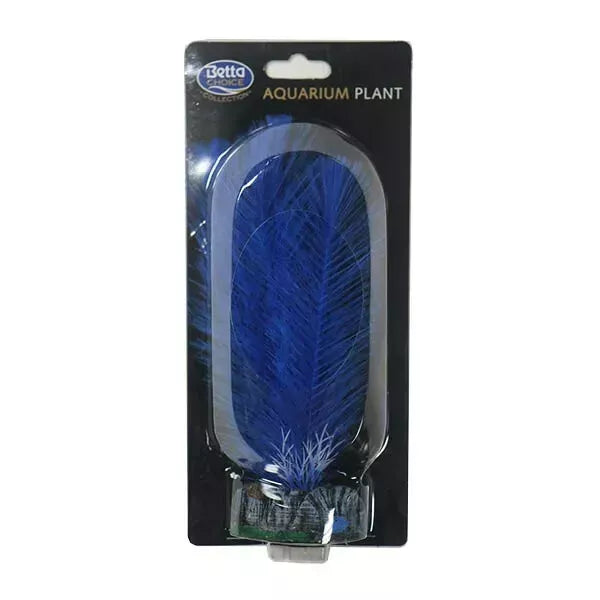 Betta Realistic Silk Artificial Aquarium Plant 20cm Blue Myriophyllum