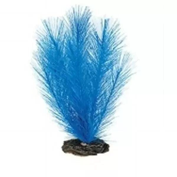 Betta Realistic Silk Artificial Aquarium Plant 20cm Blue Myriophyllum