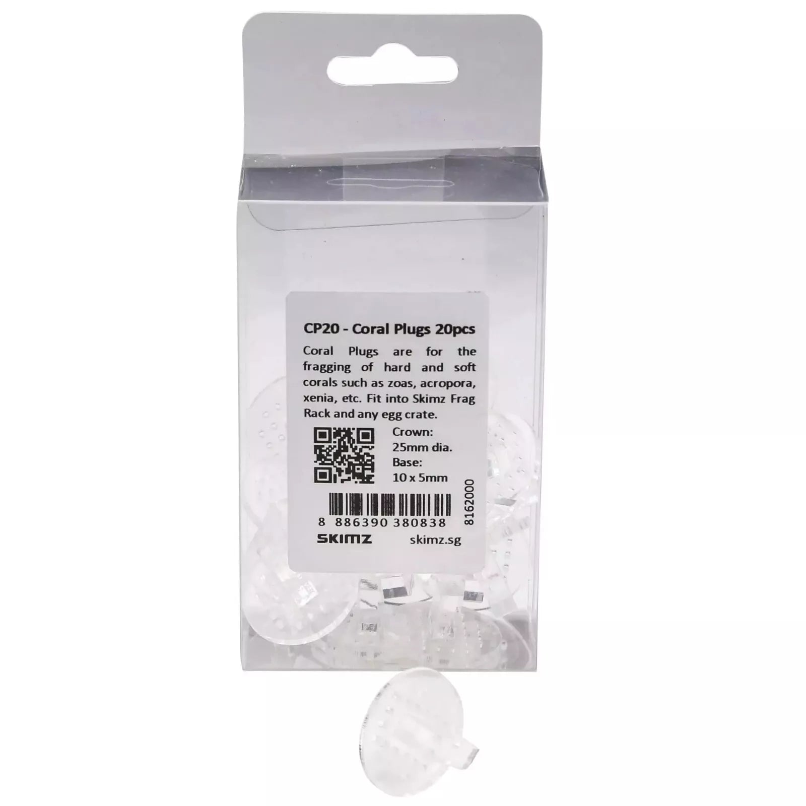 Skimz CP20 Coral Frag Plugs 20 pack