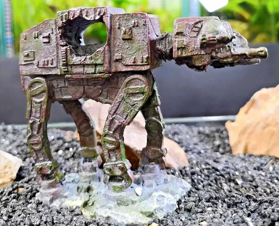 Space Dog Star Wars Style Small Aquarium Fish Tank Ornament Replica Walker