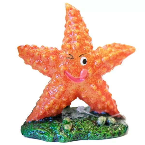Orange Starfish 9cm Ornament Aquarium