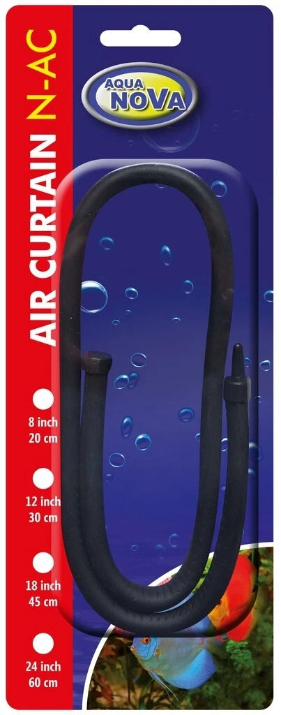 Aqua Nova - 30 cm / 12 inch AIR CURTAIN - flexible airline fish tank bubble wall
