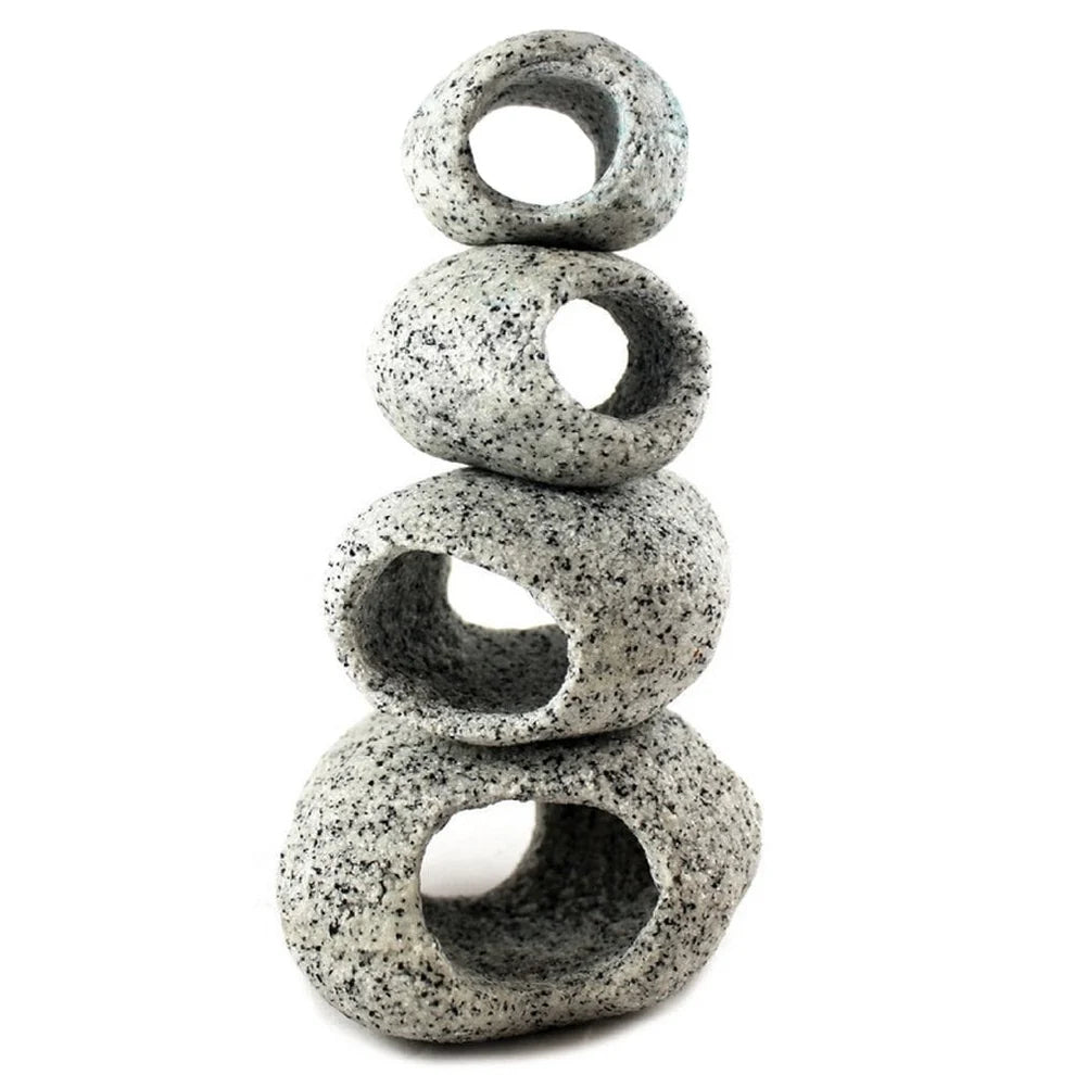 Aqua One Round Marble Cave Aquarium Ornament XL 17x15x10cm