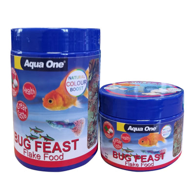 Aqua One Bug Feast Colour Booster Flake with Garlic 2 Sizes