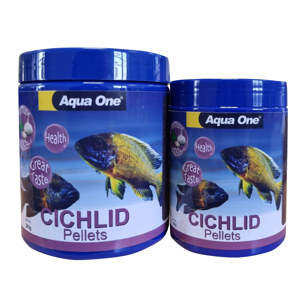 Aqua One Cichlid Floating Pellet With Spirulina & Garlic 2 Sizes