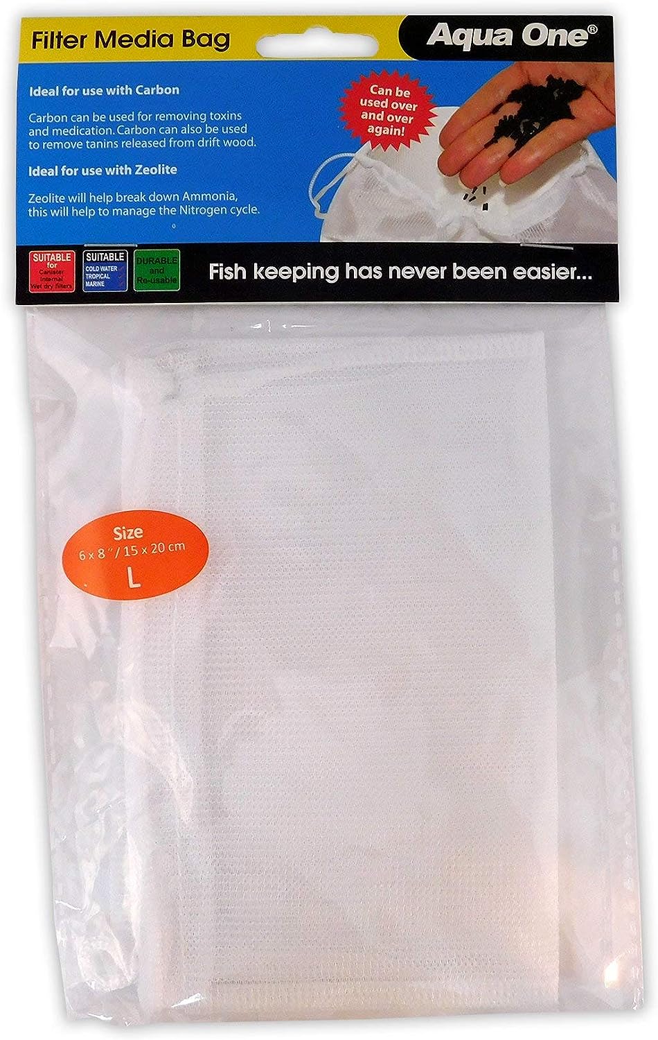 Aqua One Netting Bag - 6x8inch / 15x20cm Large