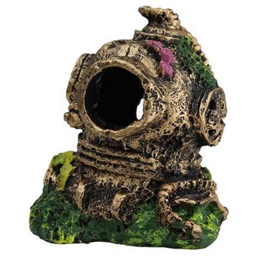 Aqua One Ruined Bronze Helmet (S) 6.5x6.5x8cm