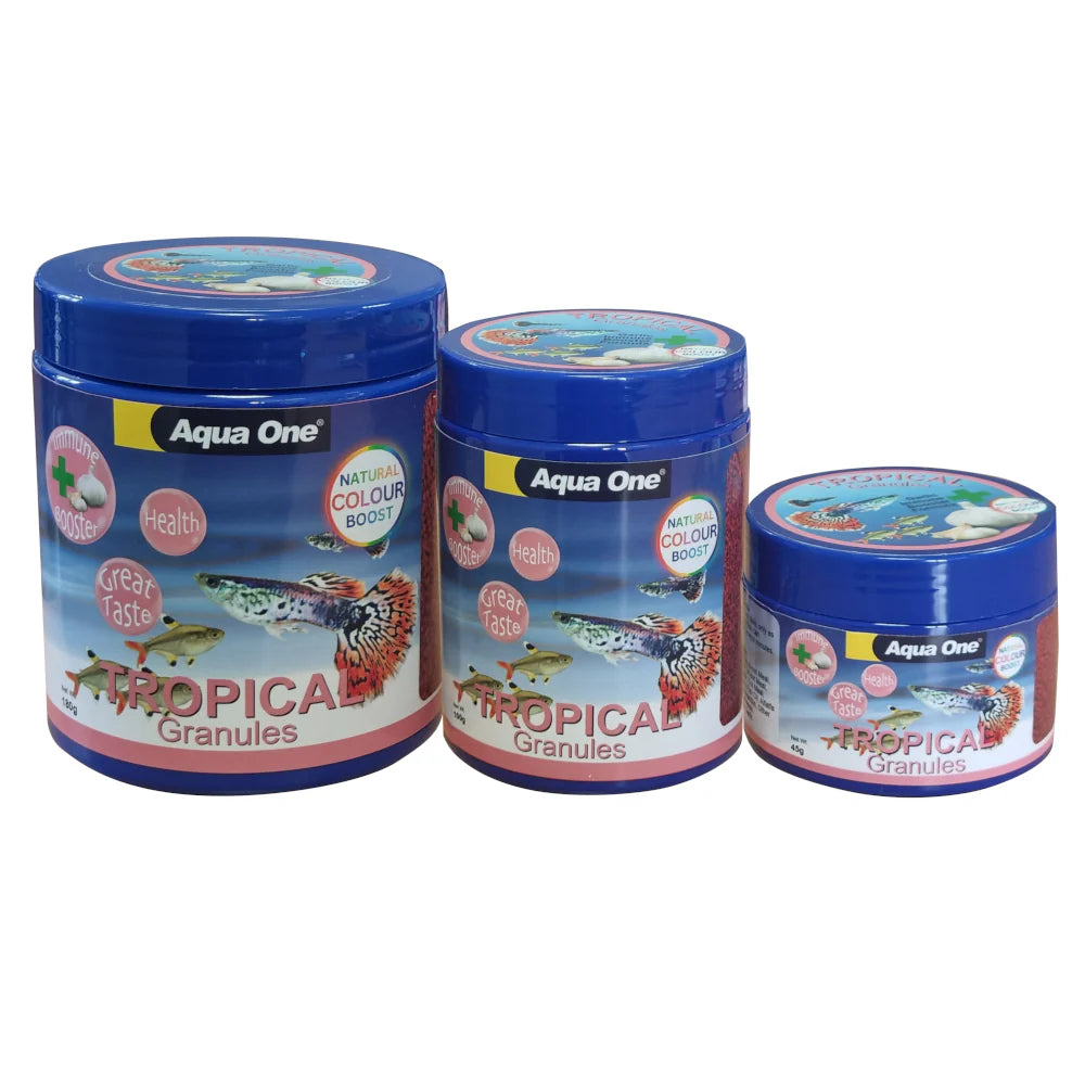 Aqua One Tropical Granules With Garlic 3 Sizes