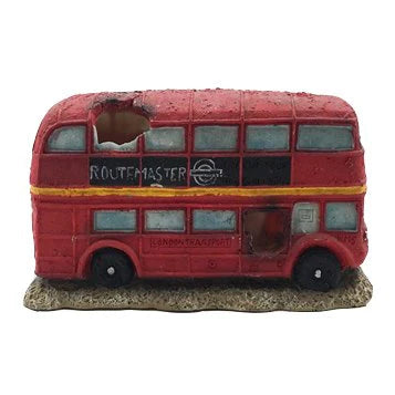 Hugo London Bus aquarium ornament resin fish tank decoration