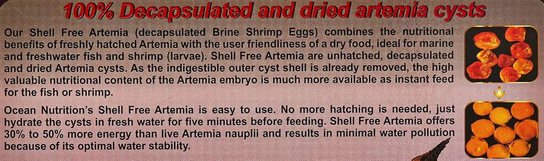 Ocean Nutrition Shell Free Artemia 50g