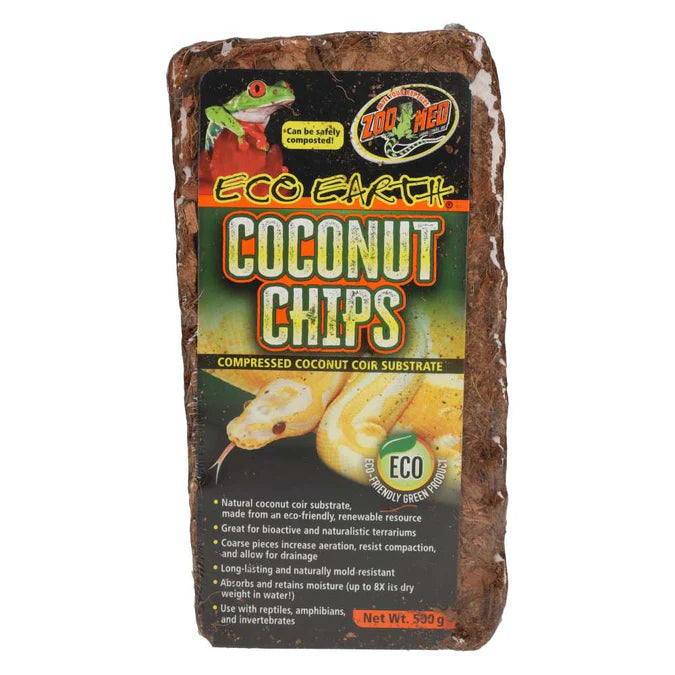 Zoo Med Eco Earth Coconut Chip Block 1 Brick 500g
