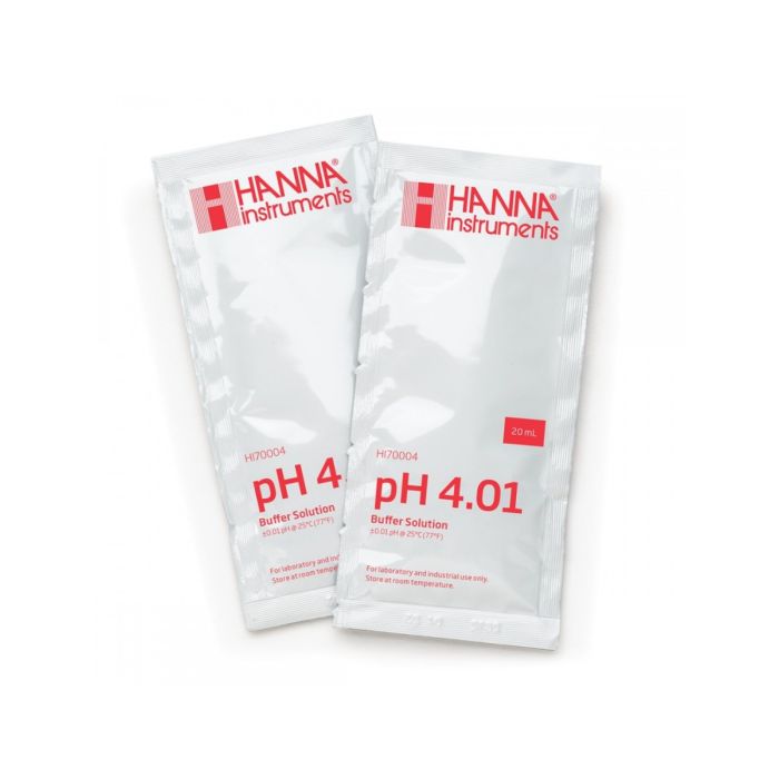 Hanna HI-77400P pH Combination Buffer Solution Kit 4.01 & 7.01 5 x 5 20ml sachets
