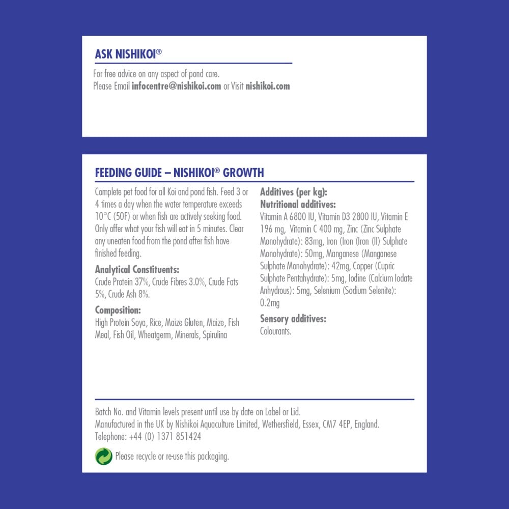 NISHIKOI GROWTH 4MM MED 350G