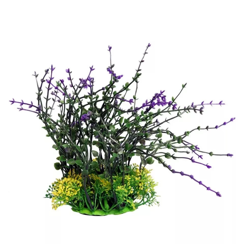 Aqua One Ecoscape Purple Bladderwort Aquarium Fish Tank Plastic Plant 20cm